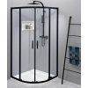 Čtvrtkruhová zástěna 80 GELCO SIGMA SIMPLY BLACK 800x800 mm GS5580B | czkoupelna.czz
